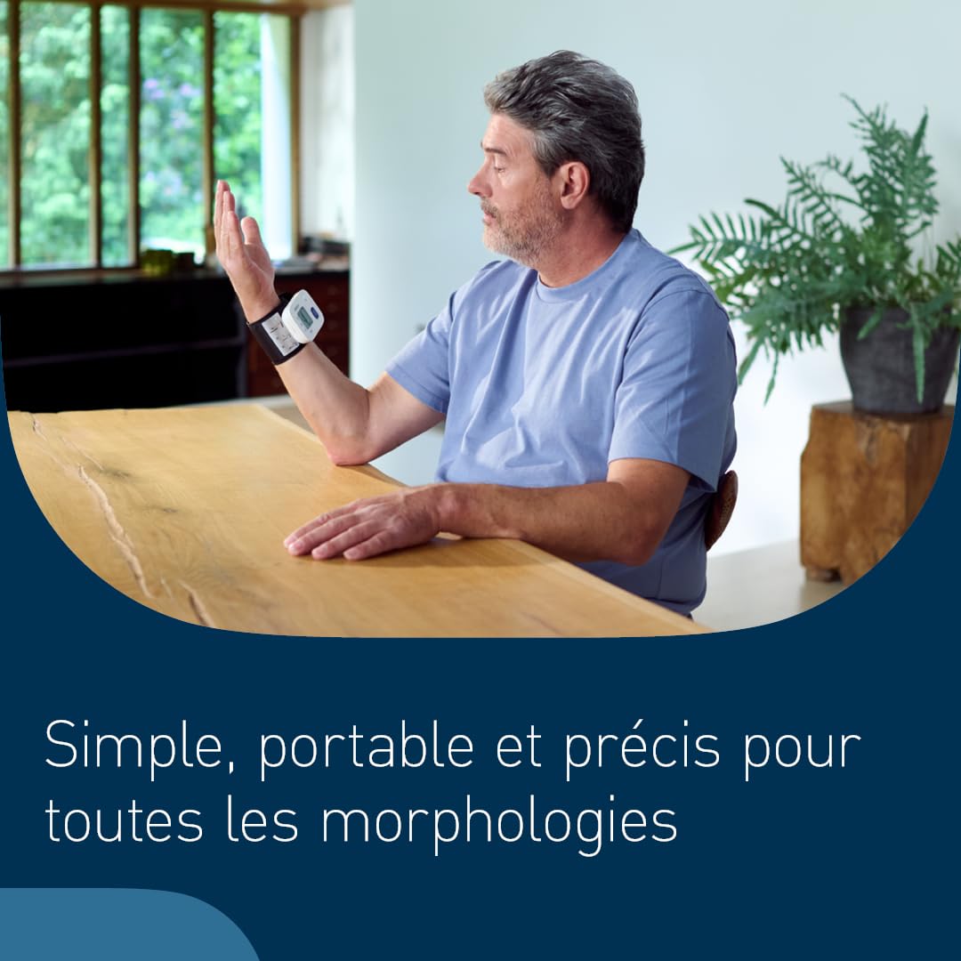 OMRON RS1 Appareil tension artérielle automatique poignet – Tensiomètre poignet portable, pour une utilisation à la maison ou en déplacement – Validé cliniquement – Bracelet réglable 13,5 – 21,5 cm