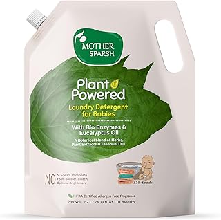 Mother Sparsh Plant Powered Baby Laundry Liquid Detergent (2.2 litres) with Bio - Enzymes and Eucalyptus Oil | Natural Baby Detergent Without Dyes & Optical Brighteners-picture-36