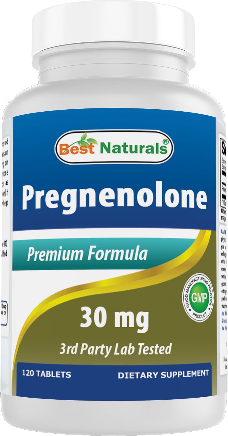 Best Naturals Pregnenolone 30 Mg Tablets, 120 Count