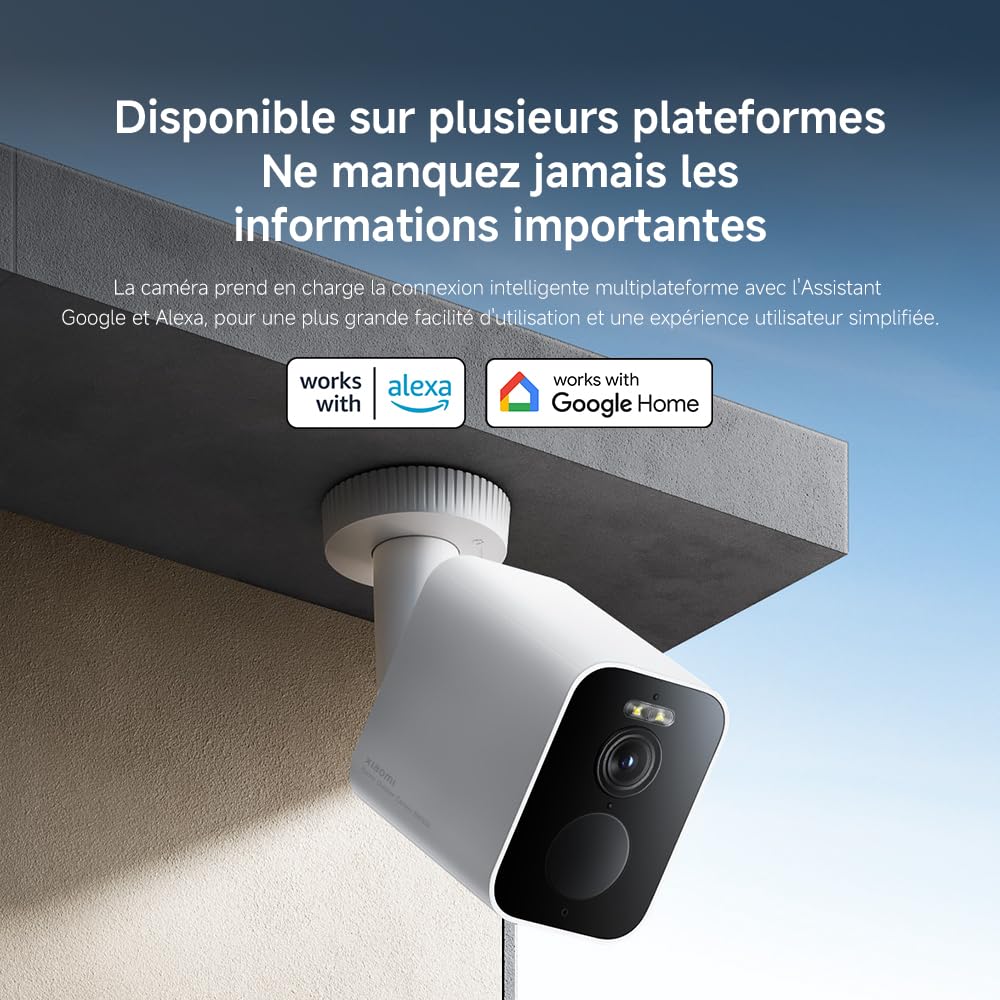 XIAOMI Outdoor Camera BW300 | Qualité 2K Super HD | Vision Nocturne Couleur & Sirène | Caméra de Surveillance Étanche IP67 & Détection IA