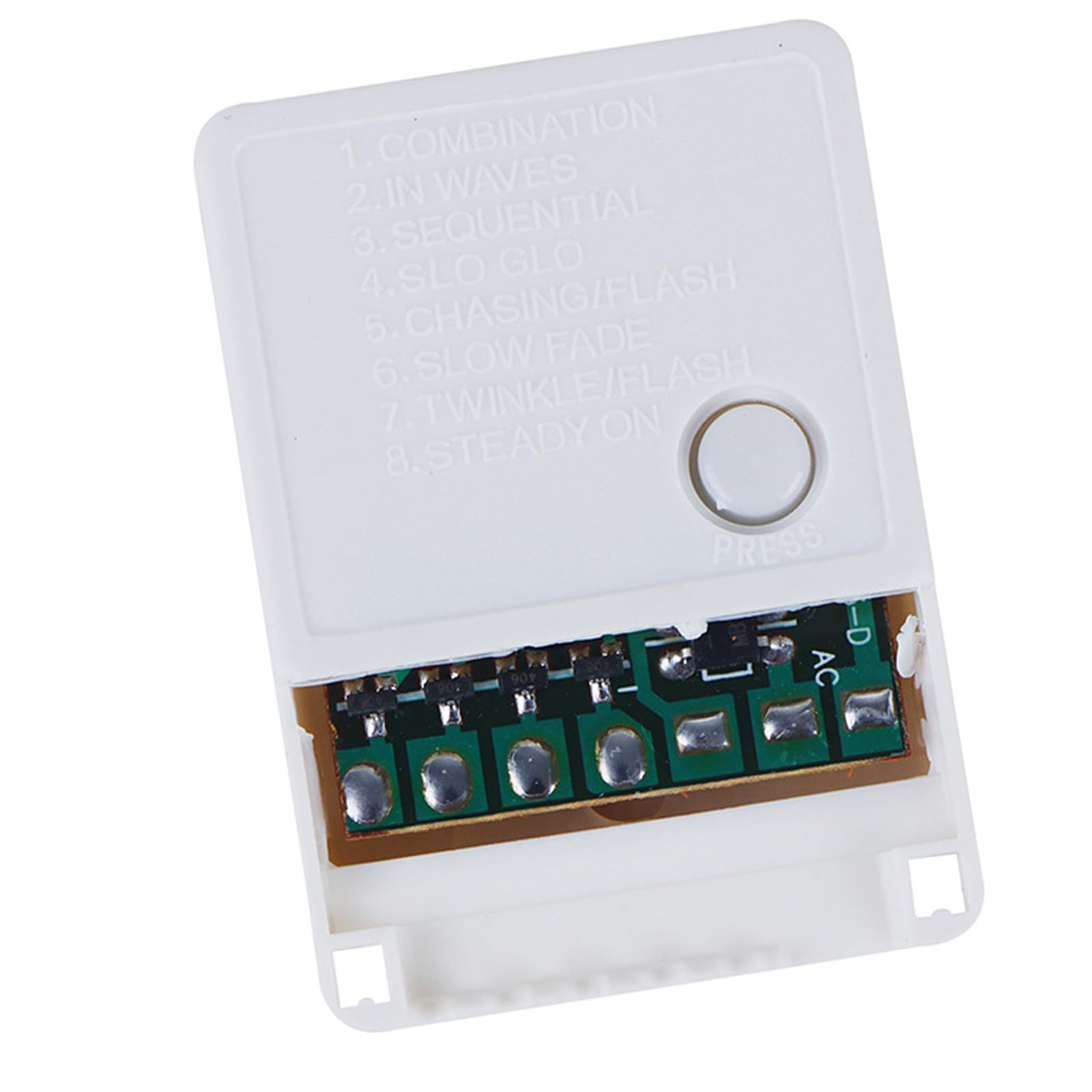 Tsophreniq LED String Dimmer 8 Modes Push Button Type Light Controller for Home Party and Holiday Decoration Enduring Adjustable Knob Controller