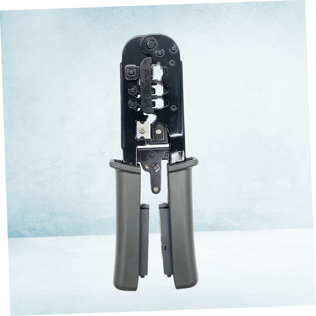 OSALADI Pinza Per Crimpare Cavi Con Spelafili e Tester Utensile Per Crimpare Pass-through Per Connettori in Acciaio Resistente
