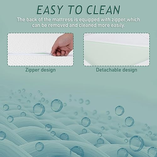 Miniatura 67 de Colchón individual de espuma viscoelástica de 5 pulgadas con certificado CertiPUR-US para sueño fresco y alivio de presión, colchón de cama de