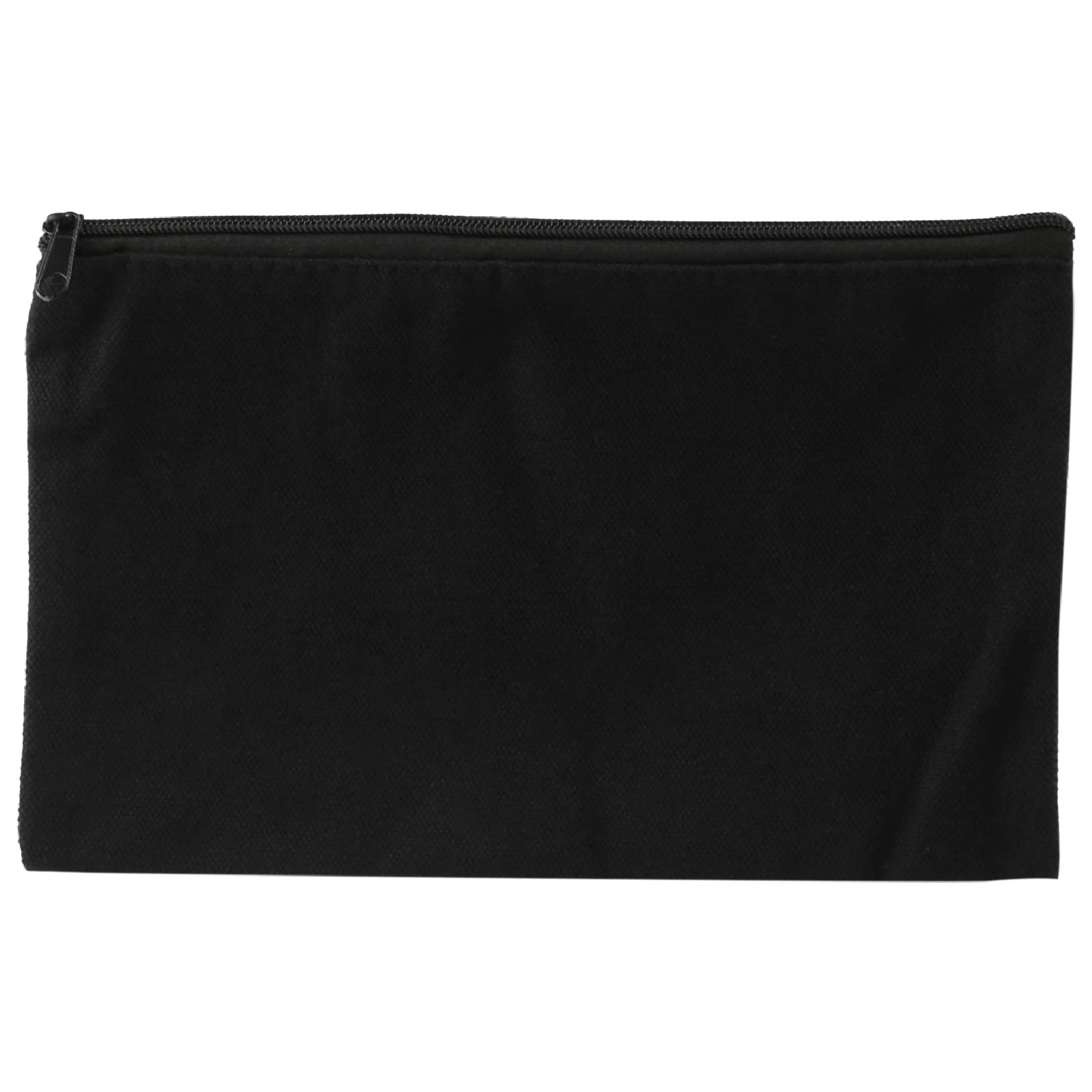 Pltqfdwo 10Pcs Canvas Zipper Pouch Bags Canvas Makeup Bags Pencil Case Blank DIY Craft Bags for Travel DIY Craft School Black