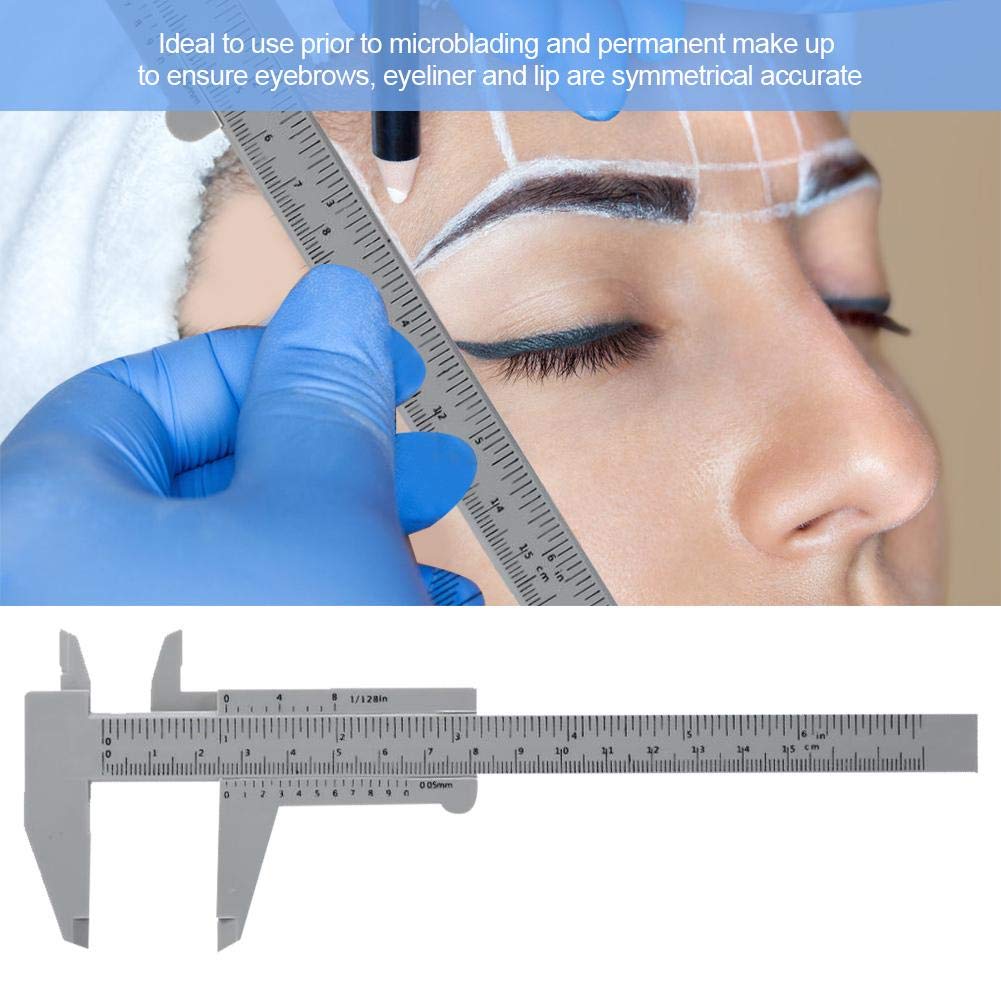 Buy Semme Vernier Caliper Tattoo Eyebrow Ruler, 2Pcs 150Mm Plastic