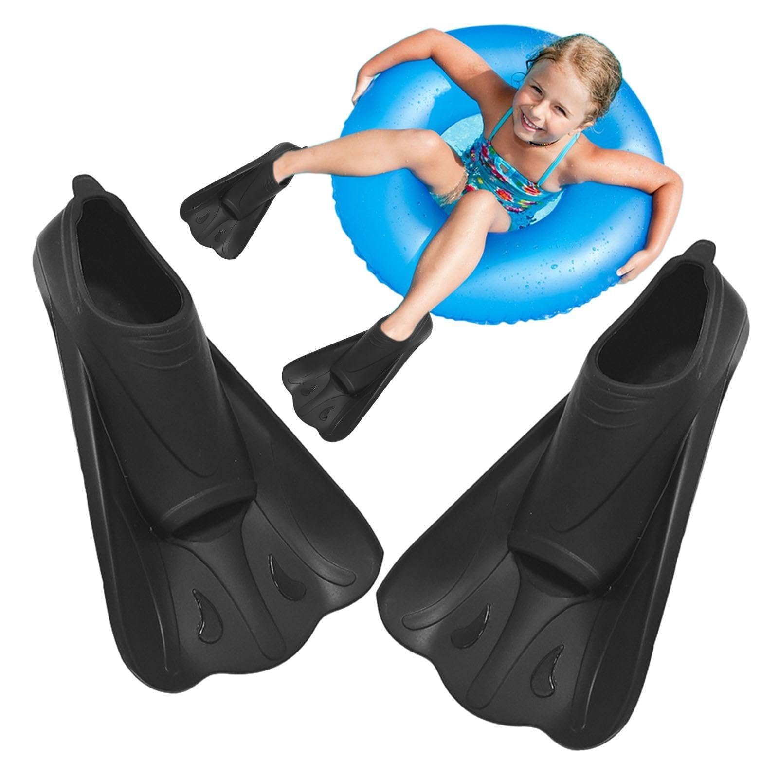 Kurze Schwimmflossen, Silikon-Schwimmflossen, Reise-Silikon-Schwimmflossen, Training, kurze Schwimmflossen, Tauchflossen, weiches Silikonmaterial, Schnorchelausrüstung für Kinder und Erwachsene