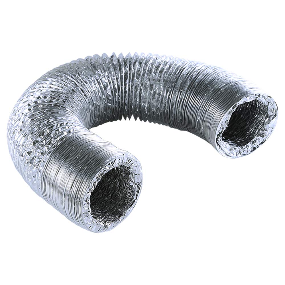 Aluminum Air Ducting for HVAC Ventilation Dryer Vent Hose 4 Inch x 6 Feet Flexible Air Duct for