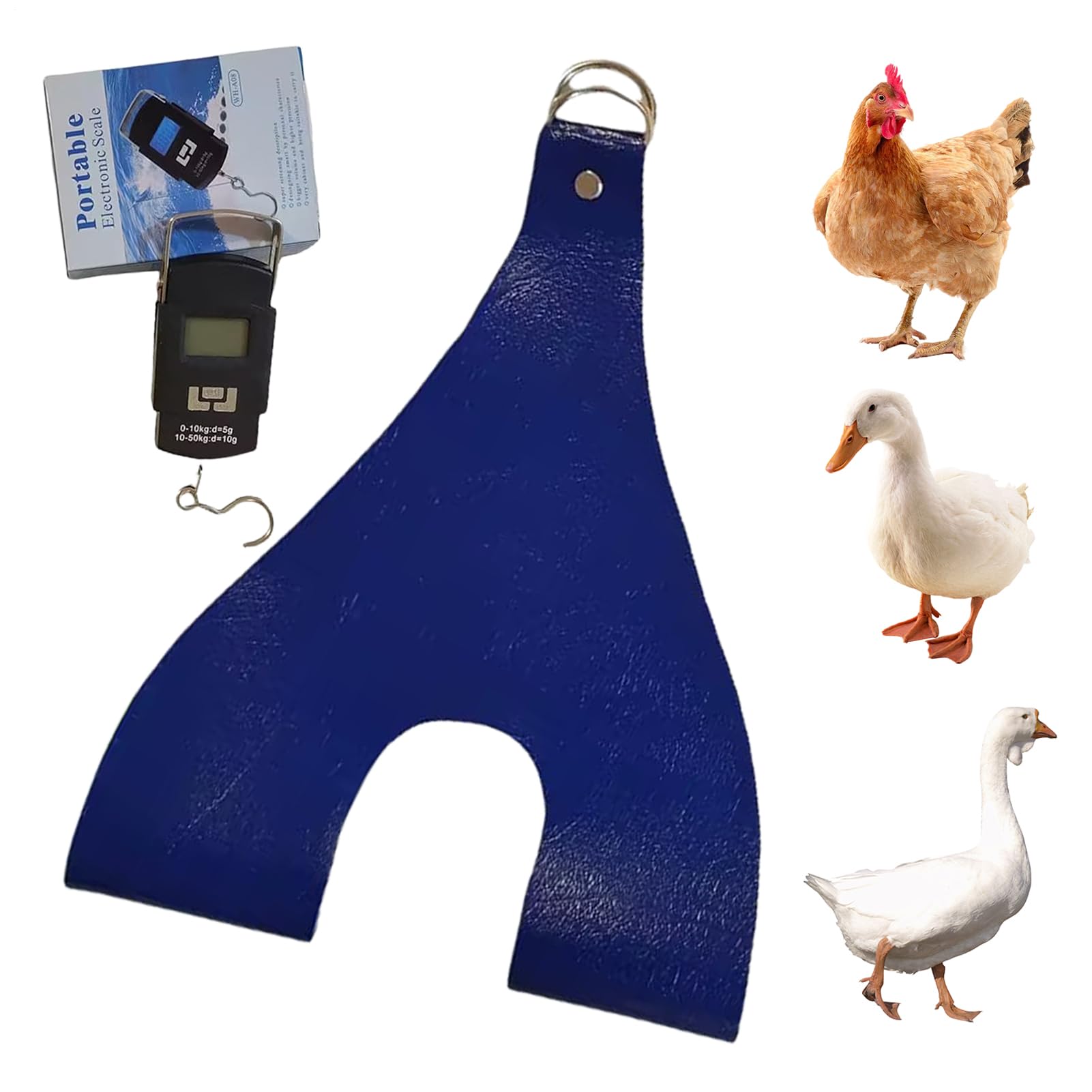 Animal Holder, Chicken Weighing Sling, Waterproof Adjustable Hen Scale with Strong Fabric Support, Lightweight Portable Farm Accessory for Measuring Poultry Weight and Safe Animal Handling
