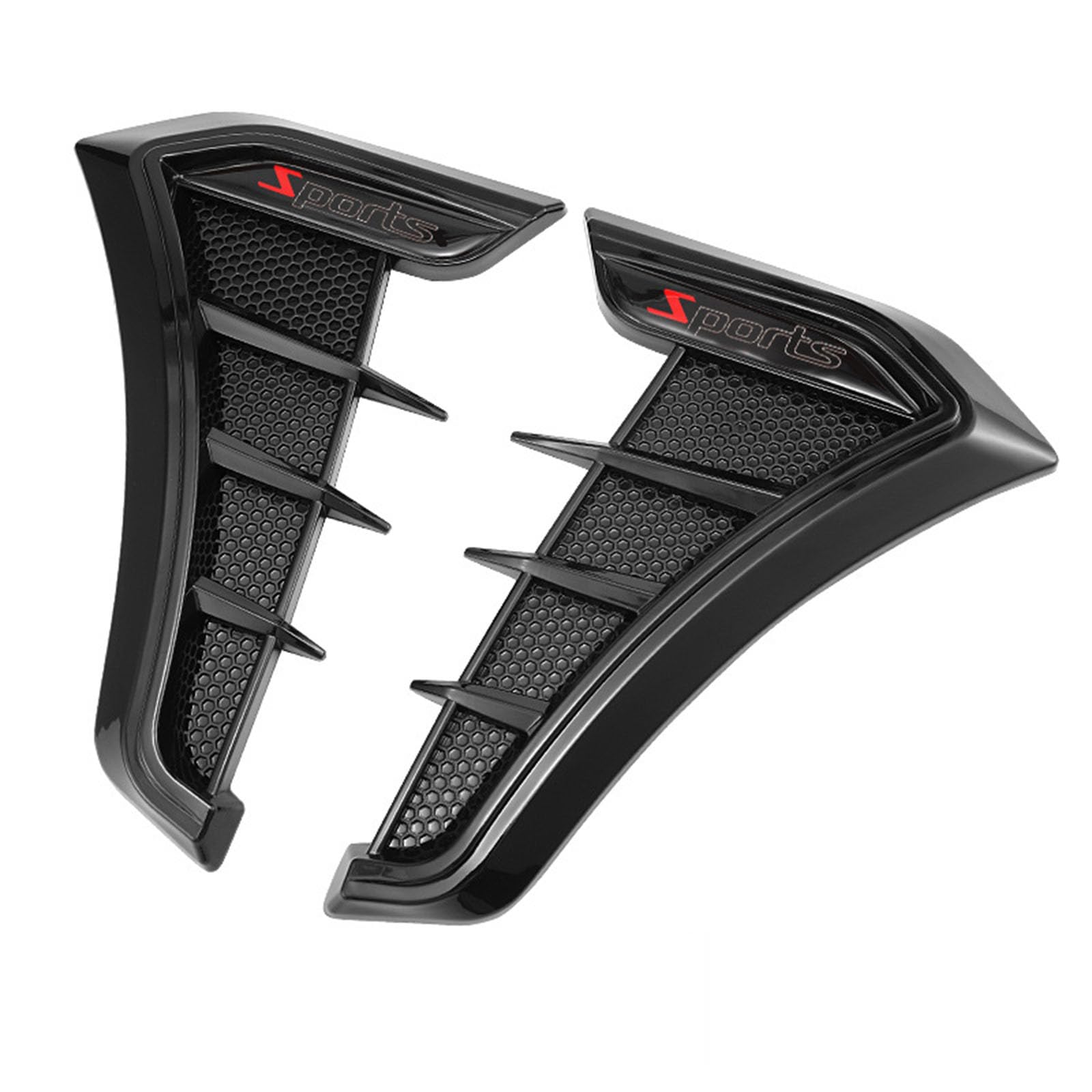 ONEMAJI 2Pcs Car Side Fender Air Vents for MG MG4 MG5 ZS HS EZS EHS EV 2023 2022, Exterior Trim Body Accents Side Decals Tuning Modification Replacement Accessories,Glossy Black