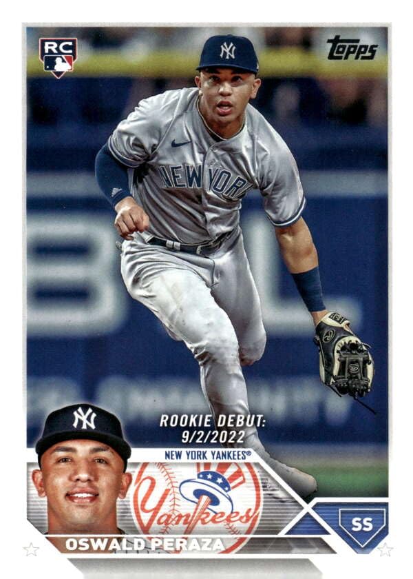 Amazon.com: 2023 Topps Update #US44 Oswald Peraza Rookie Debut New 