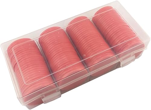 Vista 19 de Smartdealspro Juego de 100 fichas de póquer opacas de 1 1/2 pulgadas de plástico, contadores de aprendizaje, fichas de juego con caja de Naranja