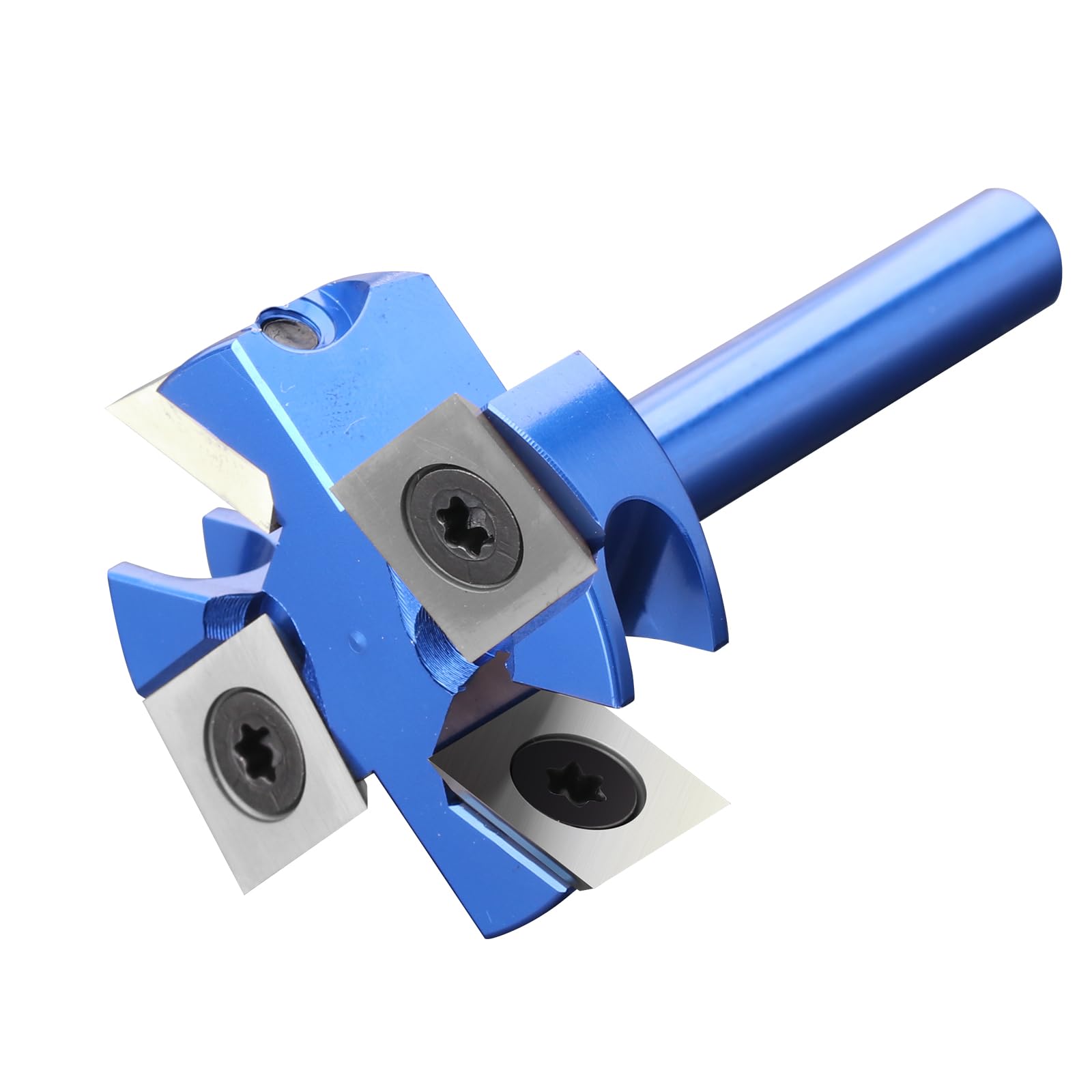 Fresa per legno per fresa superiore, fresa da 8 mm, codolo CNC, diametro di taglio 38,1 mm, con 4 piastre reversibili HM, fresa per fresatura, fresatura e fresatura dei bordi