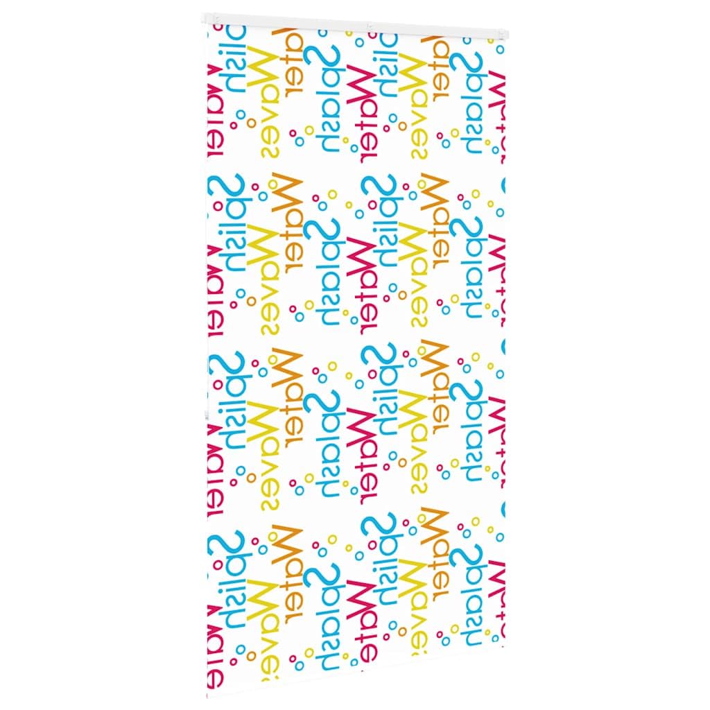 Roleta prysznicowa z kasetą, 130 x 240 cm, PEVA wodoodporna, szerokość materiału 126 cm, wzór rozpryskowy, do łazienki, prywatności i porządku