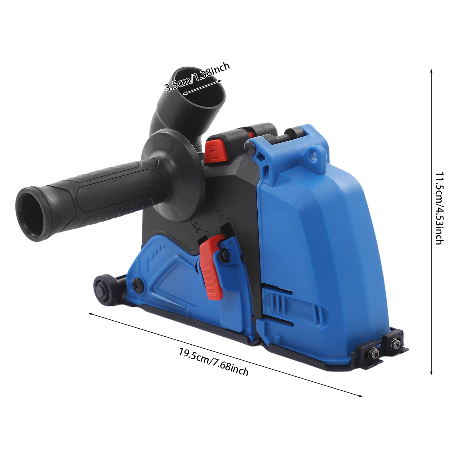 Osłona przeciwpyłowa do szlifierki kątowej, osłona ssąca do odpowiednich modeli szlifierek kątowych 125 mm/150 mm