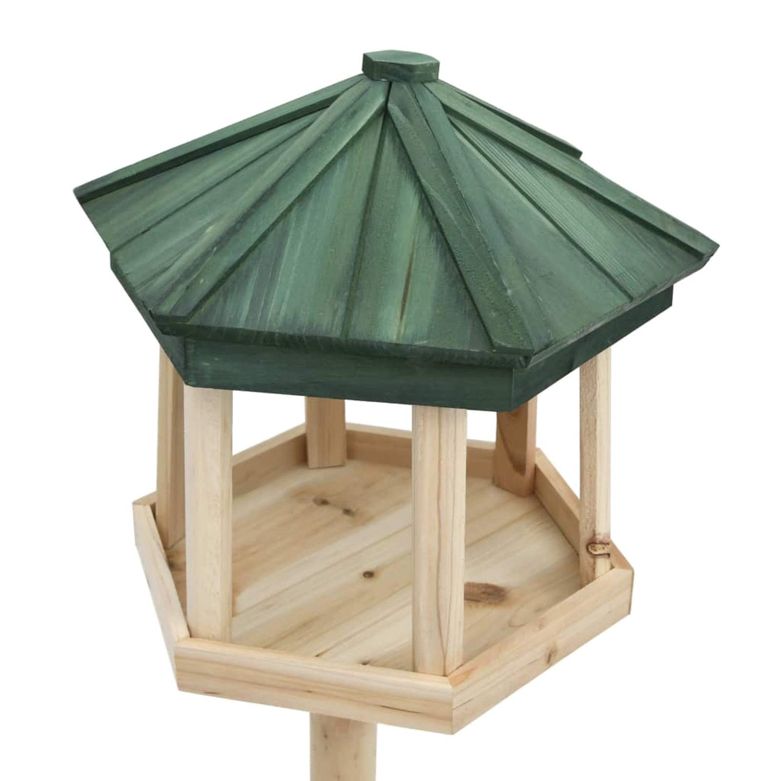 Homgoday Wolnostojący karmnik dla ptaków z drewna świerkowego 33 x 110 cm, meble do wewnątrz/na zewnątrz