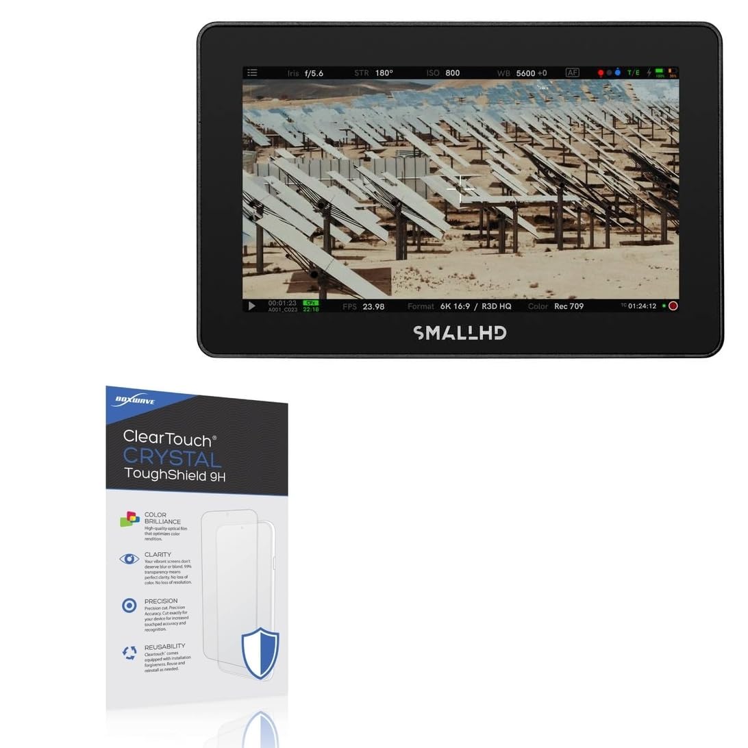 BoxWave Screen Protector Compatible with SmallHD Cine 5 - ClearTouch Crystal ToughShield 9H (2-Pack), Clear 9H Tough Flexible Film Screen Protector