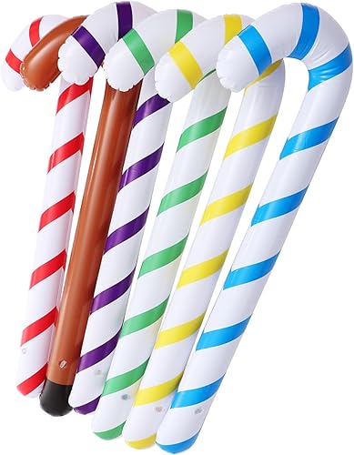 Alasum 6pcs Pvc Inflables Muletas Juguetes de Navidad Globos de Caramelo Inflables Juguete Dulces Decoraciones de Patio al aire libre Navidad Dulces disponible en Yaxa Costa Rica