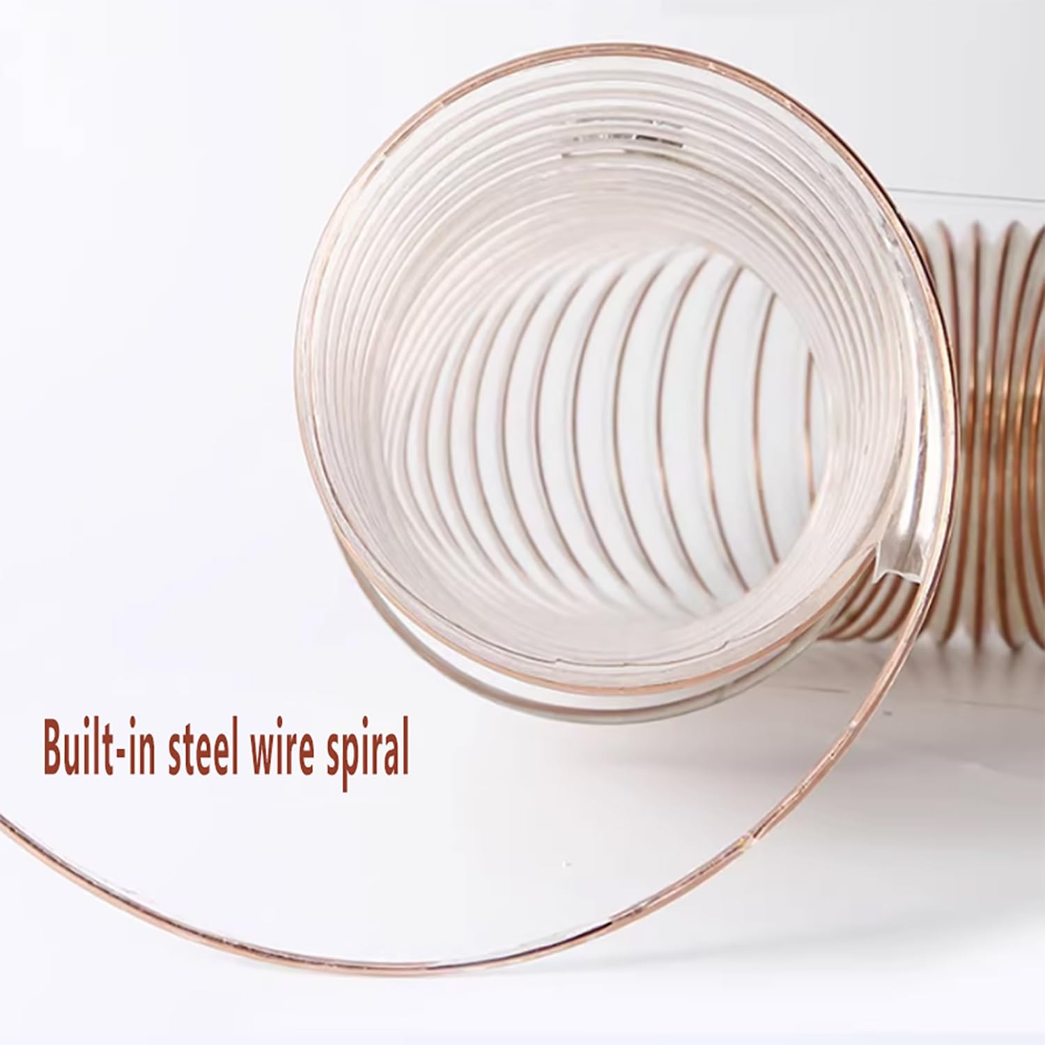 Staubsammelschlauch, Schwere Trümmer PU-Spiralschlauch für Industriewerkstätten Staubabsaugung, Tischsägen, Bandsägen und Hobel(10m,115mm)