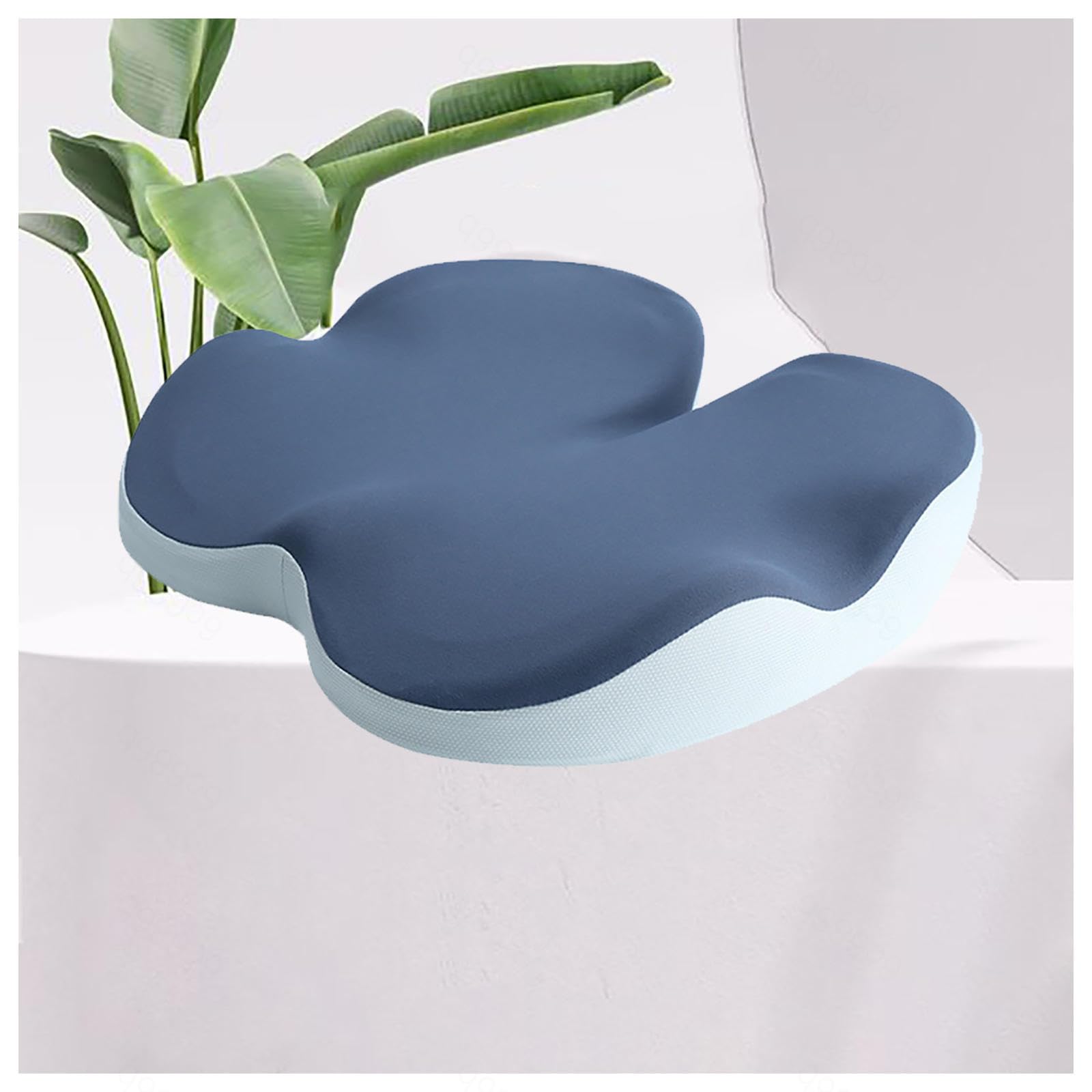HAZARA Cojin Antiescaras Lavable Ergonómico Cojin Hemorroides para El Dolor De Coxis,Alivio del Dolor De Espalda,B-Blue