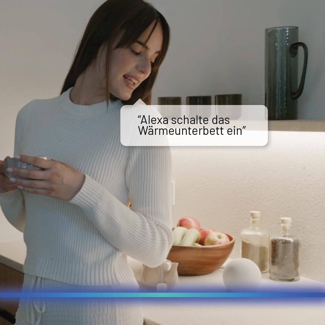 Imetec Wärmeunterbett Adapto Advanced Maxi Einzelbettgröße - Programmierbar mit Alexa, Wi-Fi Konnektivität und Sprachsteuerung, 4 exklusive Programme - 9 Temperaturen, Schnelles Aufheizen, 195 x 90 cm