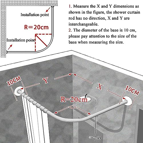 Barre de douche d'angle en forme de L extensible pour optimiser l'espace de votre baignoire - 6
