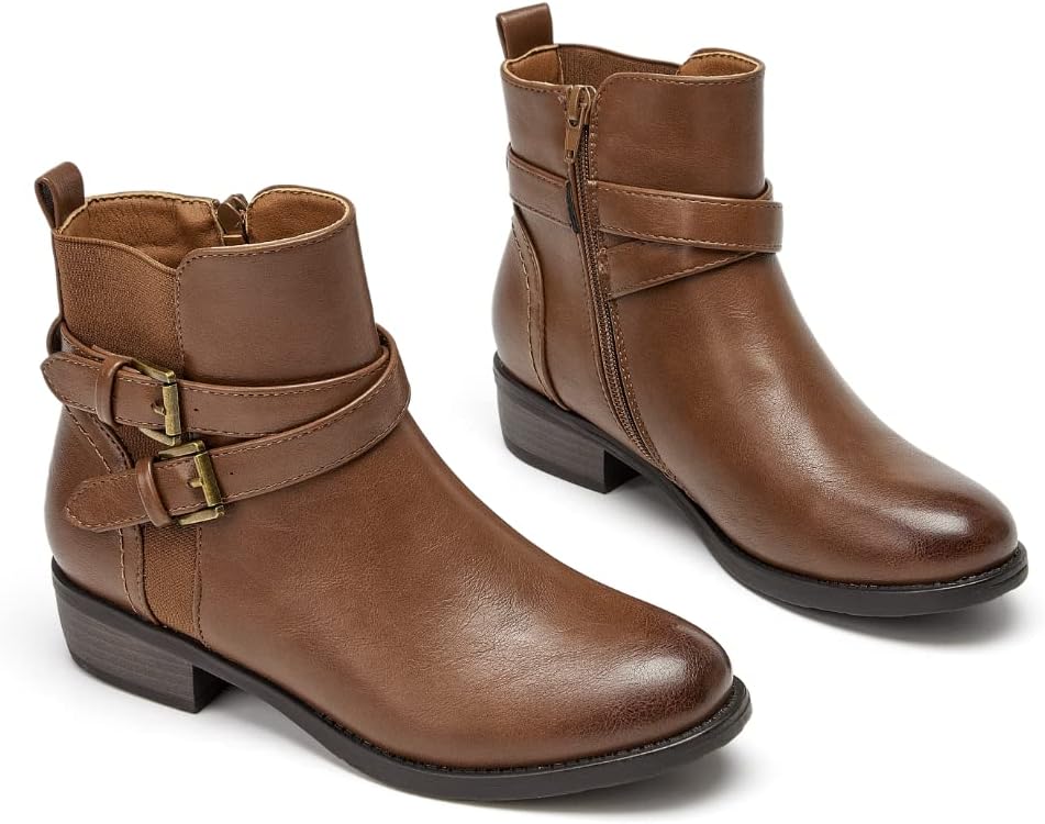 VJH confort Women's Ankle Boots,Round Toe Low Heel Comfort Elastic Booties...  - Picture 29 of 30