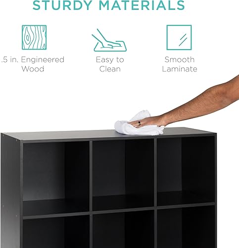 Miniatura 192 de Best Choice Products - Organizador de almacenamiento de 6 cubos, apertura de 13.5 pulgadas, estantería, estante de exhibición, personalizable con 3