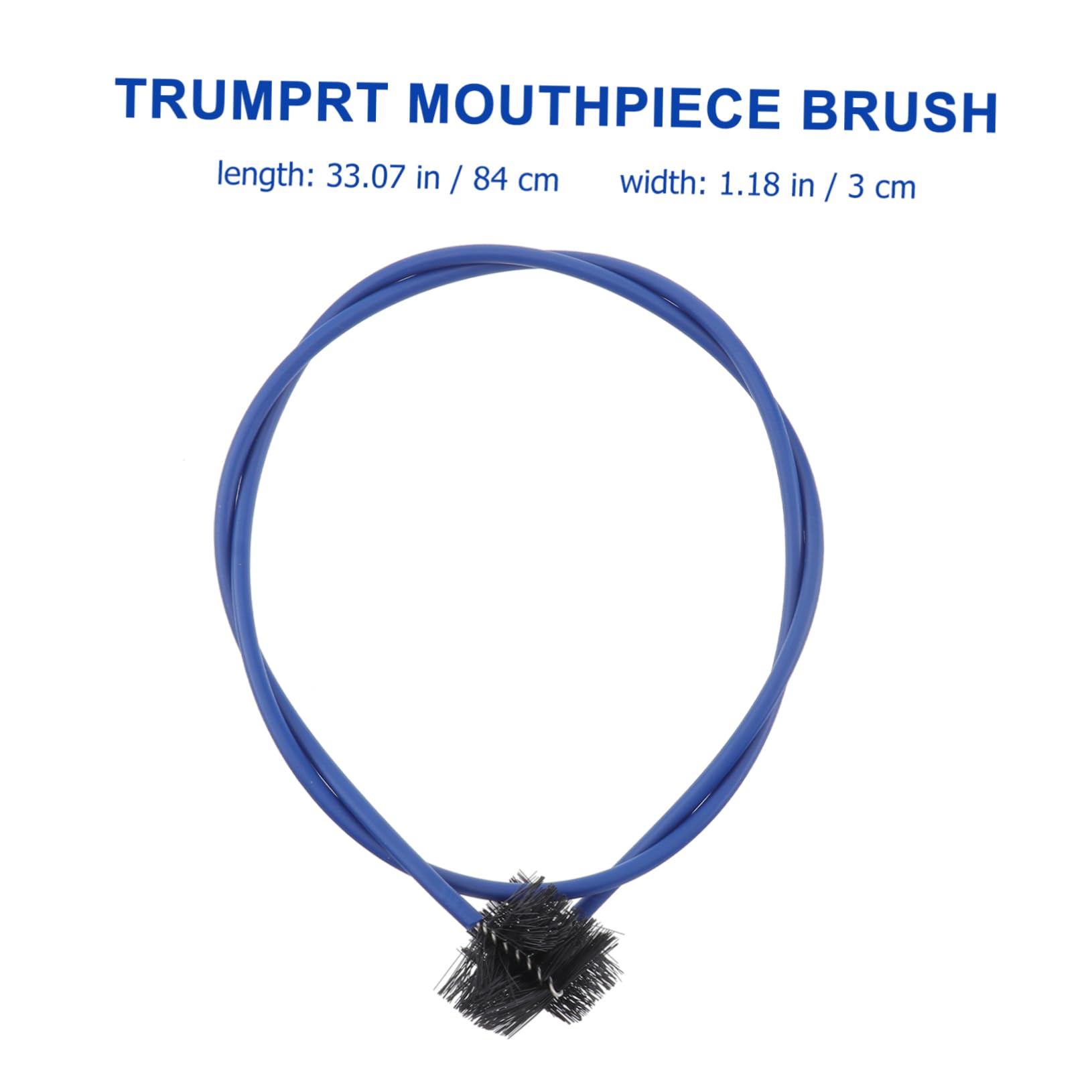 Lot de 3 Set de Set de Brosses Flexibles Bleues de Nettoyage pour Trompette | Plastique et Nylon, pour Instrument à Vent, Entretien Précis, Format Compact