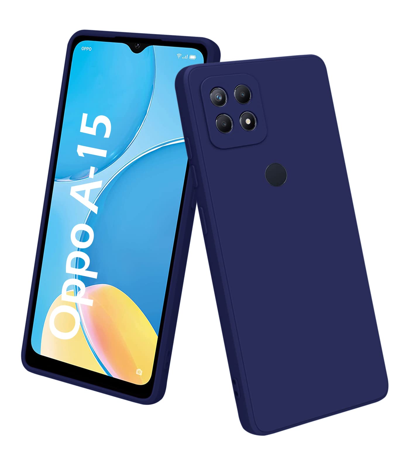 TRUEUPGRADE Liquid Silicone Designed Case Cover for Oppo A15 / A15s | Microfiber Inside | 360 Degree Protection Back Cover Case for Oppo A15 / A15s - Blue (B09X77T3GX) Amazon Price History, Amazon Price Tracker