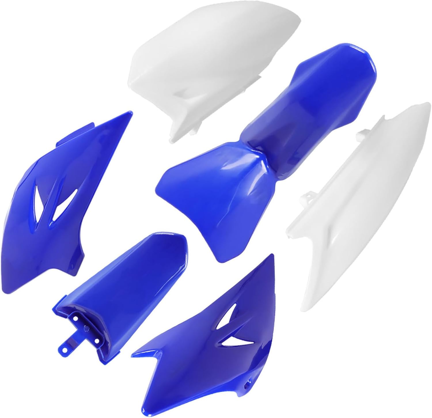 Plastic Mud Guard Fairing Covers Kit Blue and White Replacement for TTR50 2006-2021