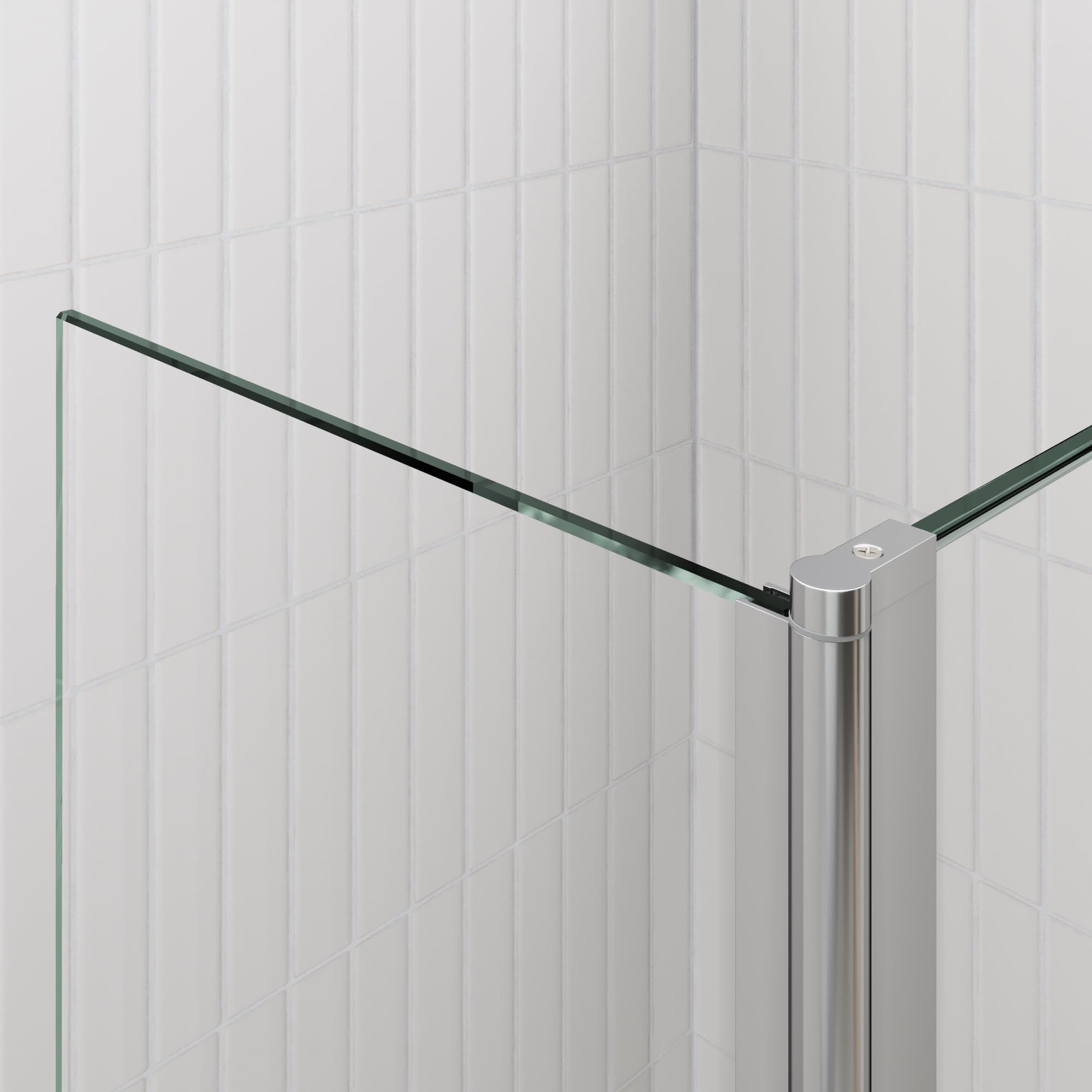 Panel lateral 40 x 200 cm con vidrio transparente 8 mm | Extensión para ducha Walk-In | Perfil rotativo 180°
