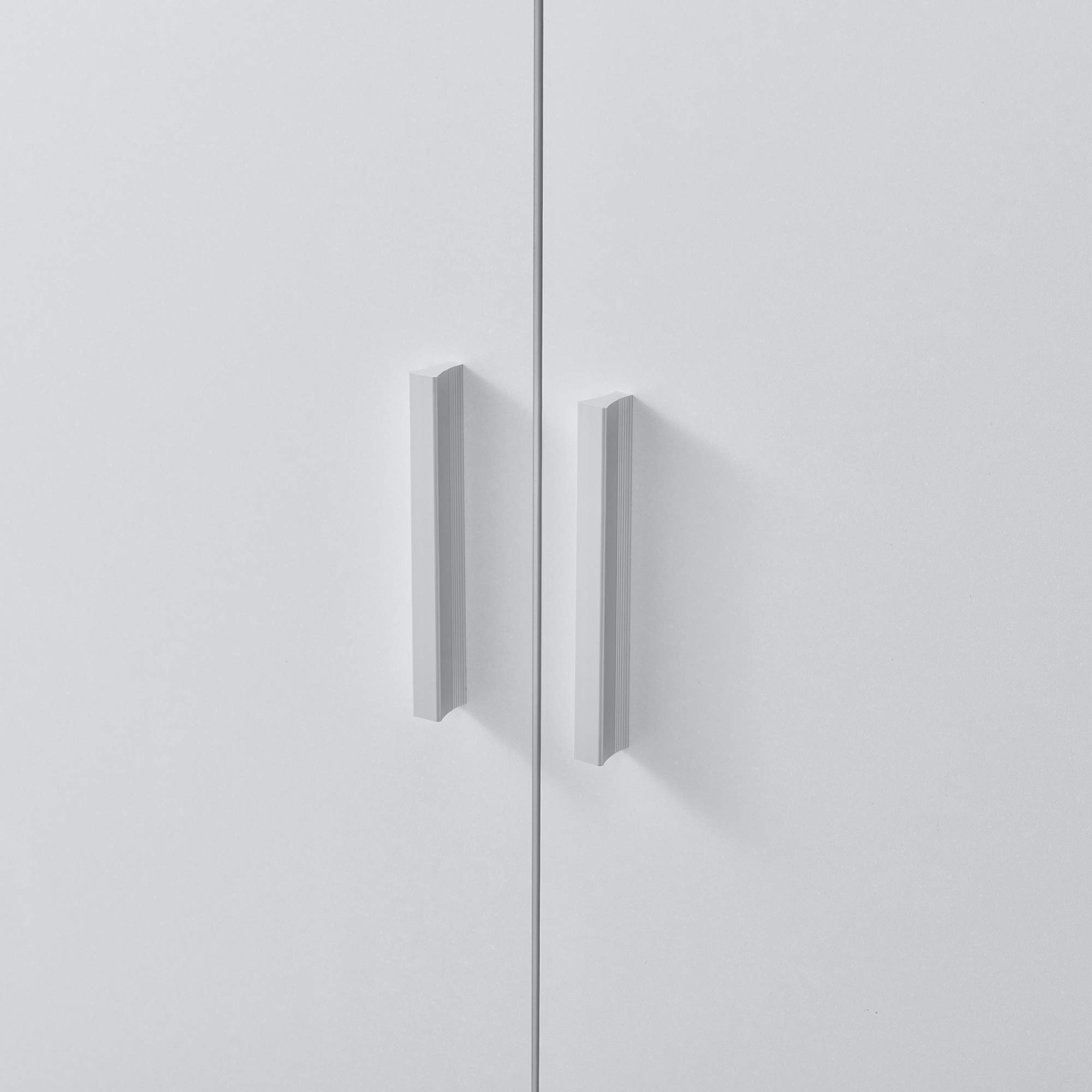 [en.casa] Zapatero Notribontaa Armario con 7 Estantes y 2 Puertas Batientes Mueble Zapatero Organizador para 14 Pares de Zapatos Multiusos Aglomerado 108 x 55 x 35 cm - Blanco