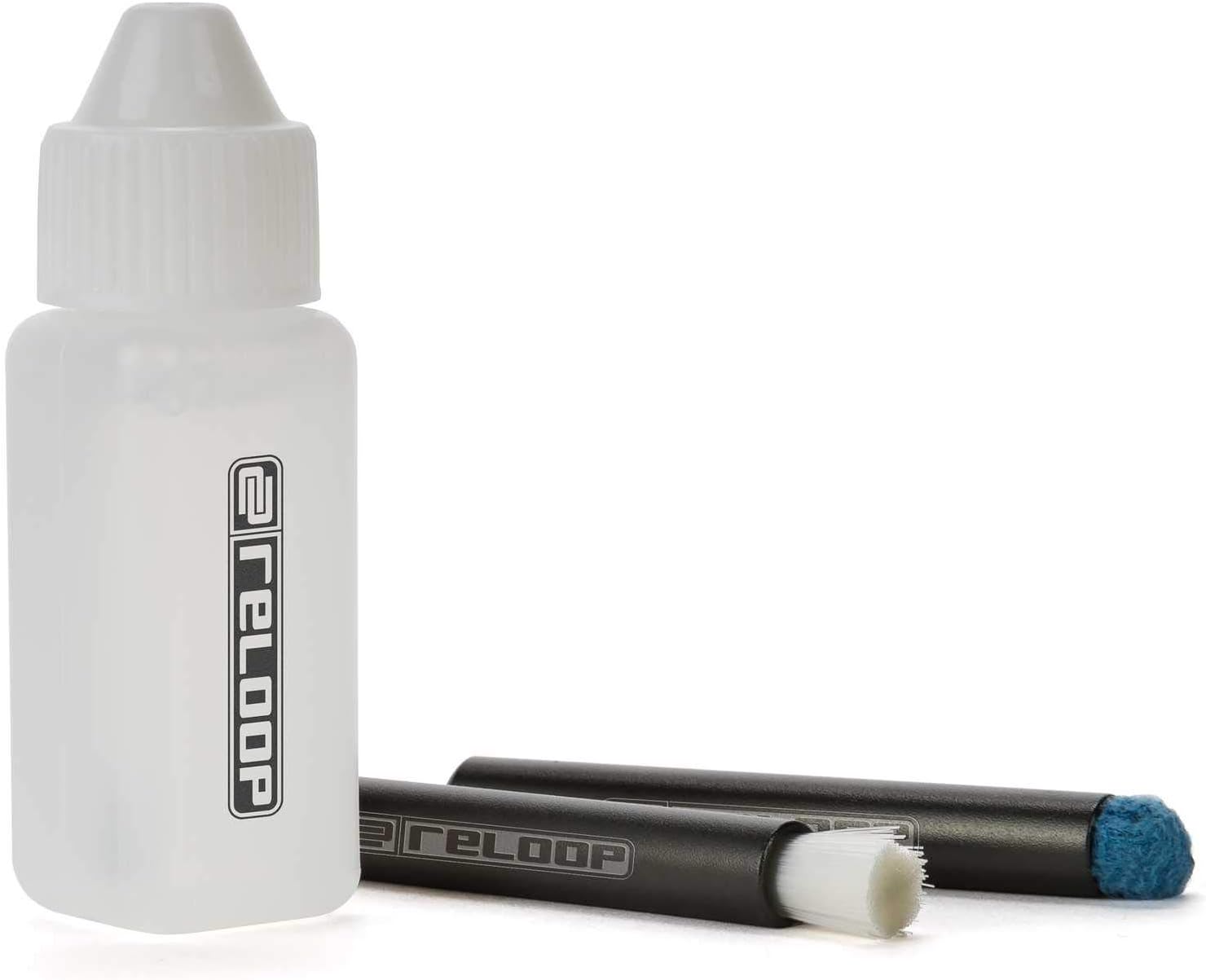 Reloop Cleaning Set for Turntable Tone Arm and Cartridge Contacts, Also Cleans Stylus and Needles, Includes Wet and Dry Brushes, 10ml Liquid Cleaning Fluid and Storage Carry Case