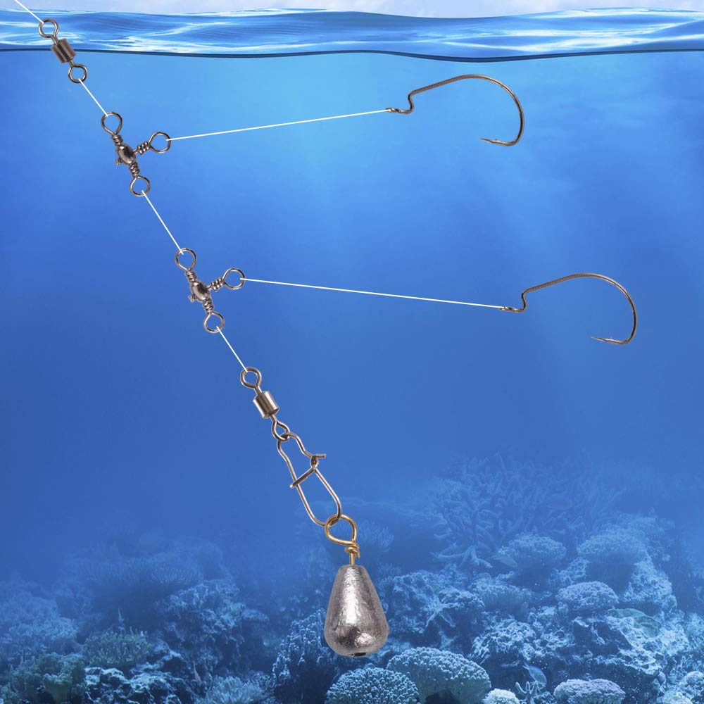 Kit de pesca 188 piezas accesorios anzuelos giros enganches plomada caja aparejos portátil