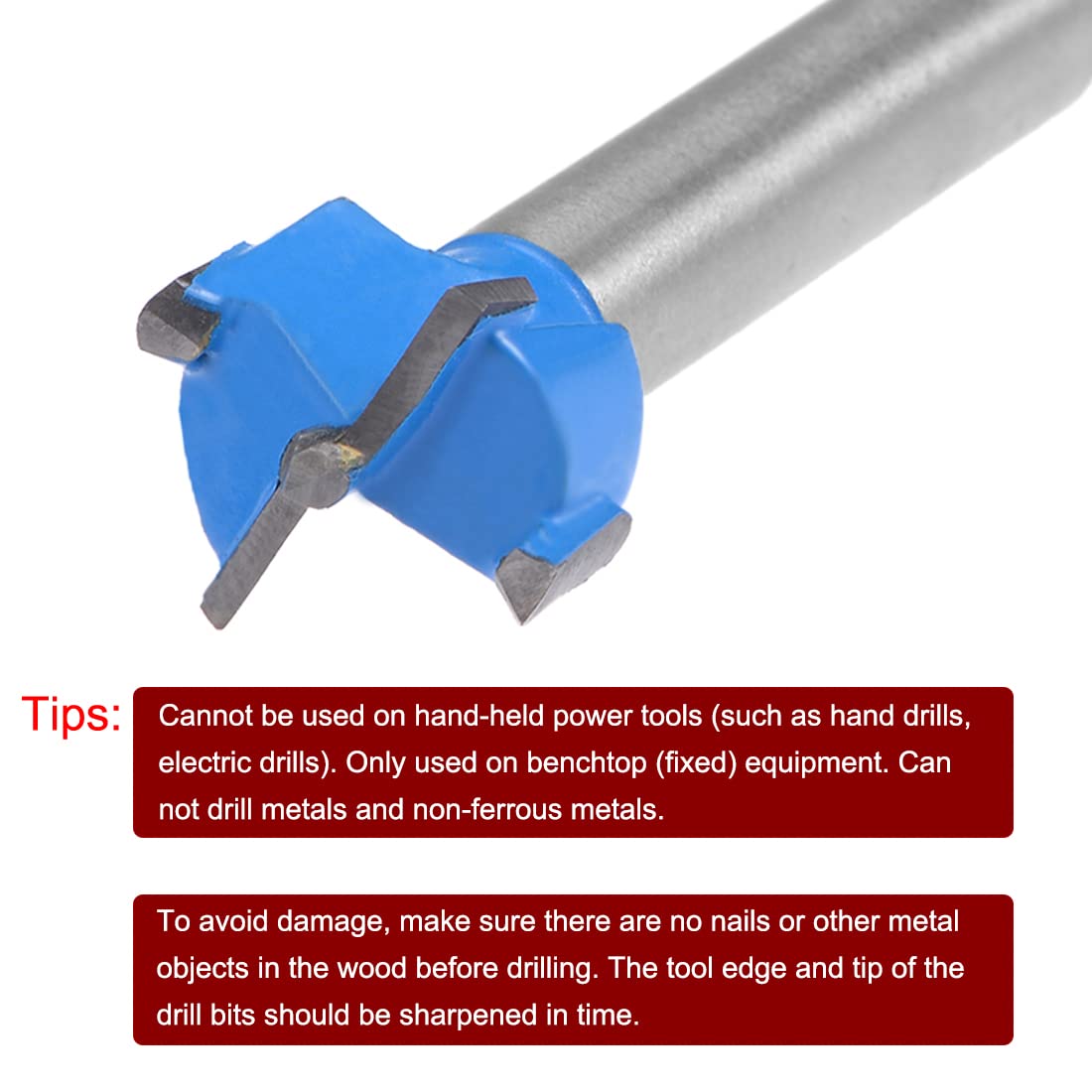 Sourcingmap Forstner Drill Bits 16mm, Tungsten Carbide Wood Hole Saw Auger Opener - Image 2