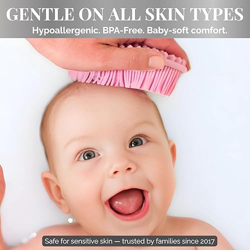 Miniatura 9 de Avilana Exfoliante corporal, exfoliante corporal de silicona de tres funciones cepillo corporal suave, nódulo de masaje y cerdas exfoliantes,