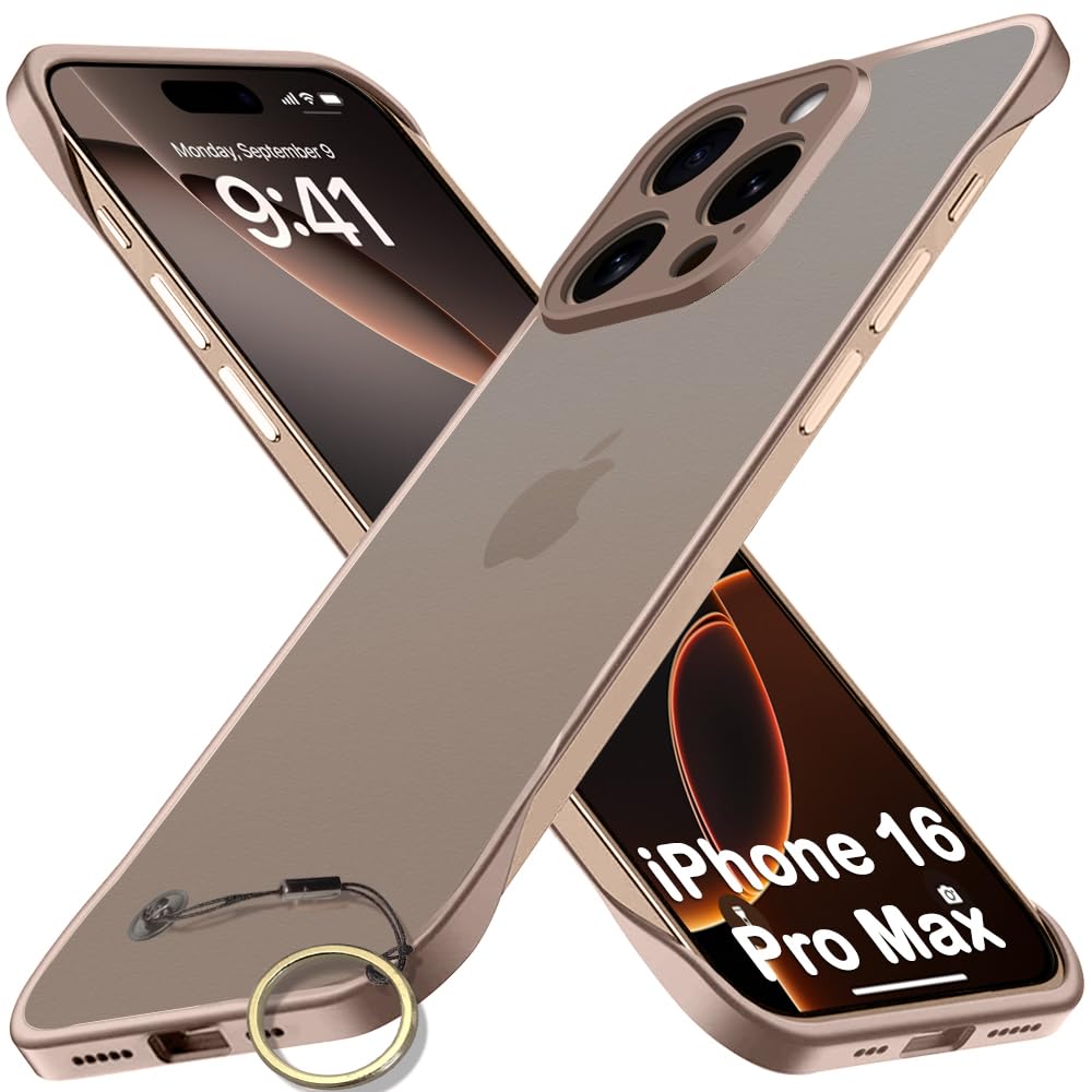 TheGiftKart Hybrid Ultimate Slim Back Case Cover for iPhone 16 Pro Max | Lightweight Profile | Hard Cover for iPhone 16 Pro Max (PC & TPU, Desert Titanium Bumper) TheGiftKart Hybrid Ultimate Slim Back Case Cover for iPhone 16 Pro Max | Lightweight Profile | Hard Cover for iPhone 16 Pro Max (PC & TPU, Desert Titanium Bumper)