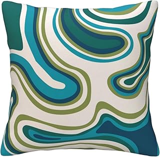 Mid Century Aesthetic Modern Abstract Pillows Boho Velvet Throw Pillow D...