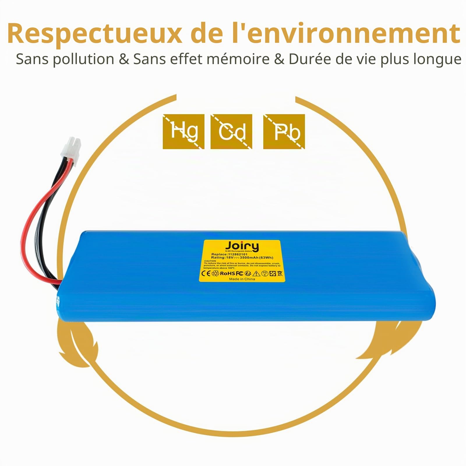 2X Joiry 18 V 3500 mAh NI-MH Batteries compatibles avec Husqvarna Automower 210C, 210AC, 220AC, 230ACX, 260ACX, G2 2004-2006, SH Solar Hybrid