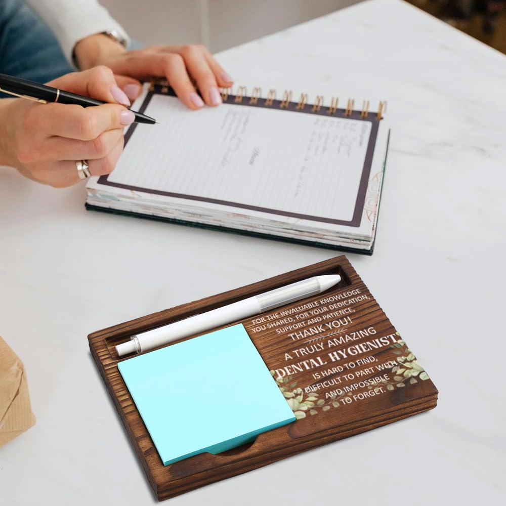 Organizer da scrivania per igienista dentale, regalo premuroso per professionisti dentali, decorazione per ufficio per igienisti, regalo motivazionale di apprezzamento, porta note adesive in