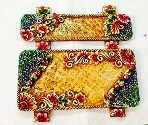 Newly Handicraft Wooden Rajasthan Home Door Laser Cut Personalised Custom Made Family Name Plate Multicolour Amazon In Home Kitchen