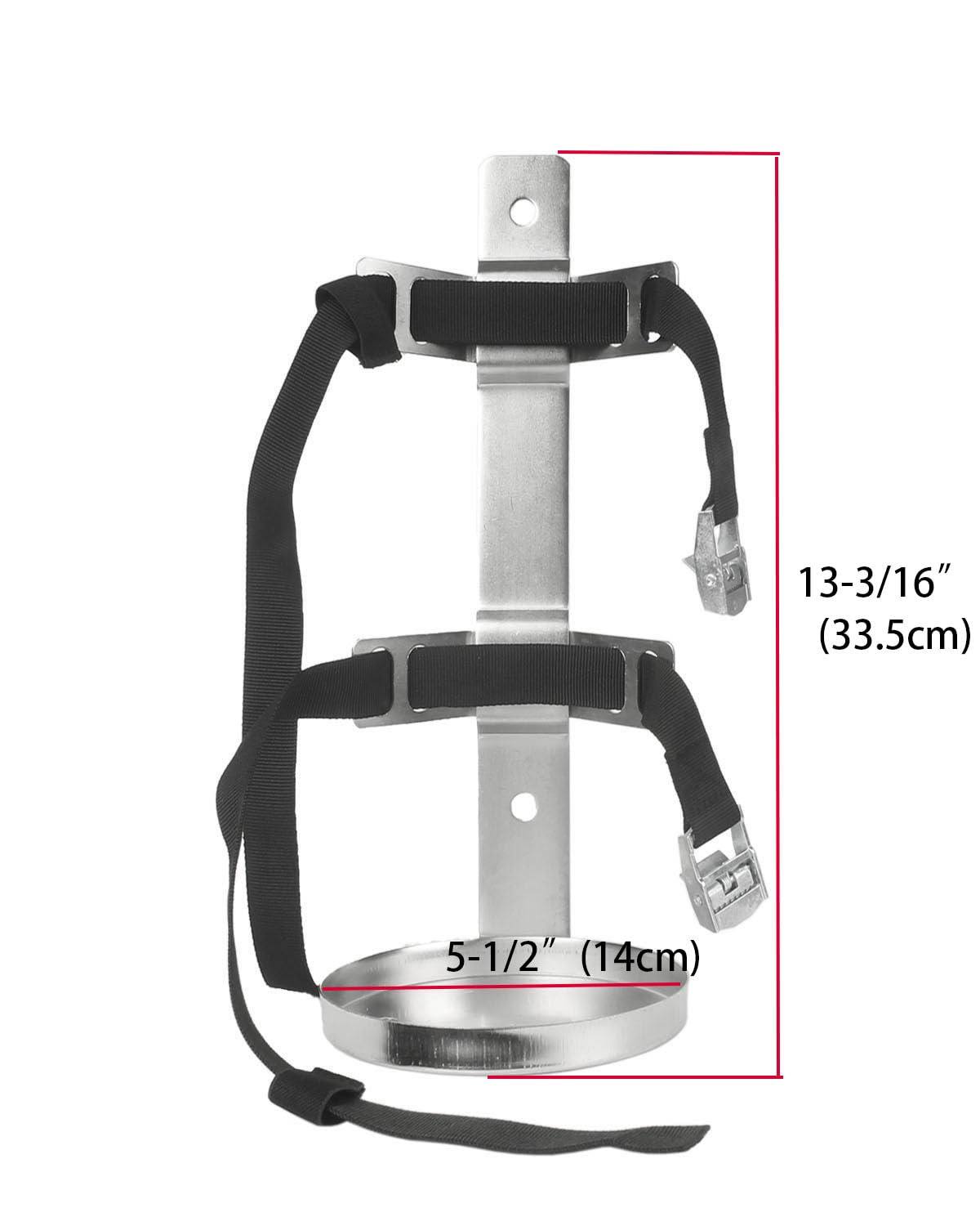 Soporte para extintor de incendios de acero inoxidable, soporte para colgar en la pared para extintor de 1 a 2 kg, hogar, coche, caravana, camión, 1 unidad