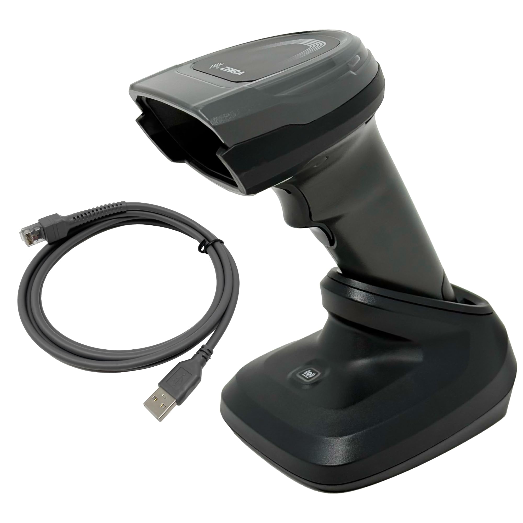 Photo 1 of Zebra DS8178 Wireless 2D/1D Barcode Scanner, up to 330FT Cordless Range, 2500mAh Removable/Rechargeable Battery, Bluetooth to Cradle + Pair Direct To All Phones/Tablets, USB Cradle Included (Renewed) NO BATTERY