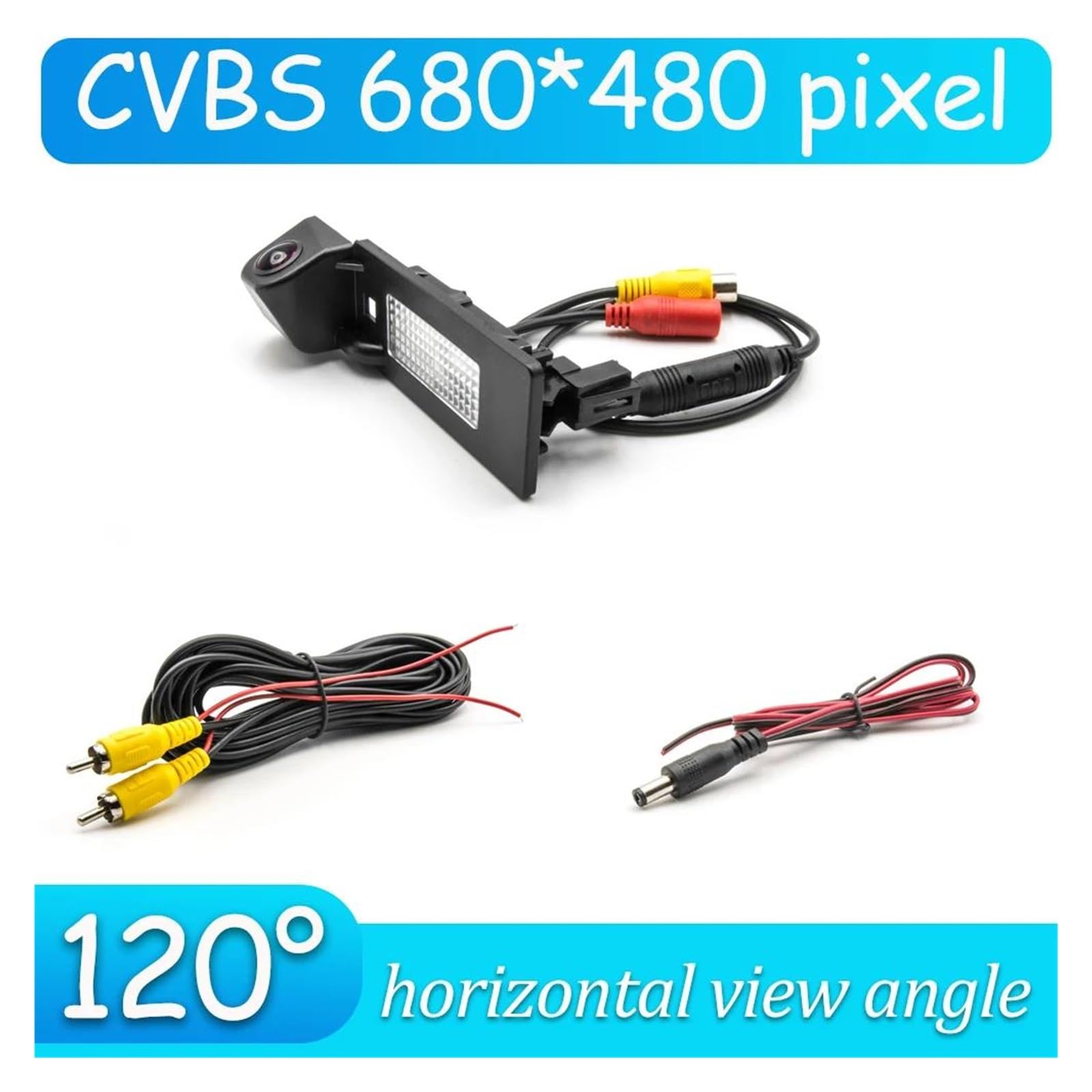 Zamiennik kamery cofania do Skoda do Yeti 2014 2015 2016 2017 samochodowy monitor cofania parkowania noktowizor CCD HD AHD kamera cofania rybie oko (A120 CVBS 680 x 480) (A120 CVBS 680 x 480) (A120