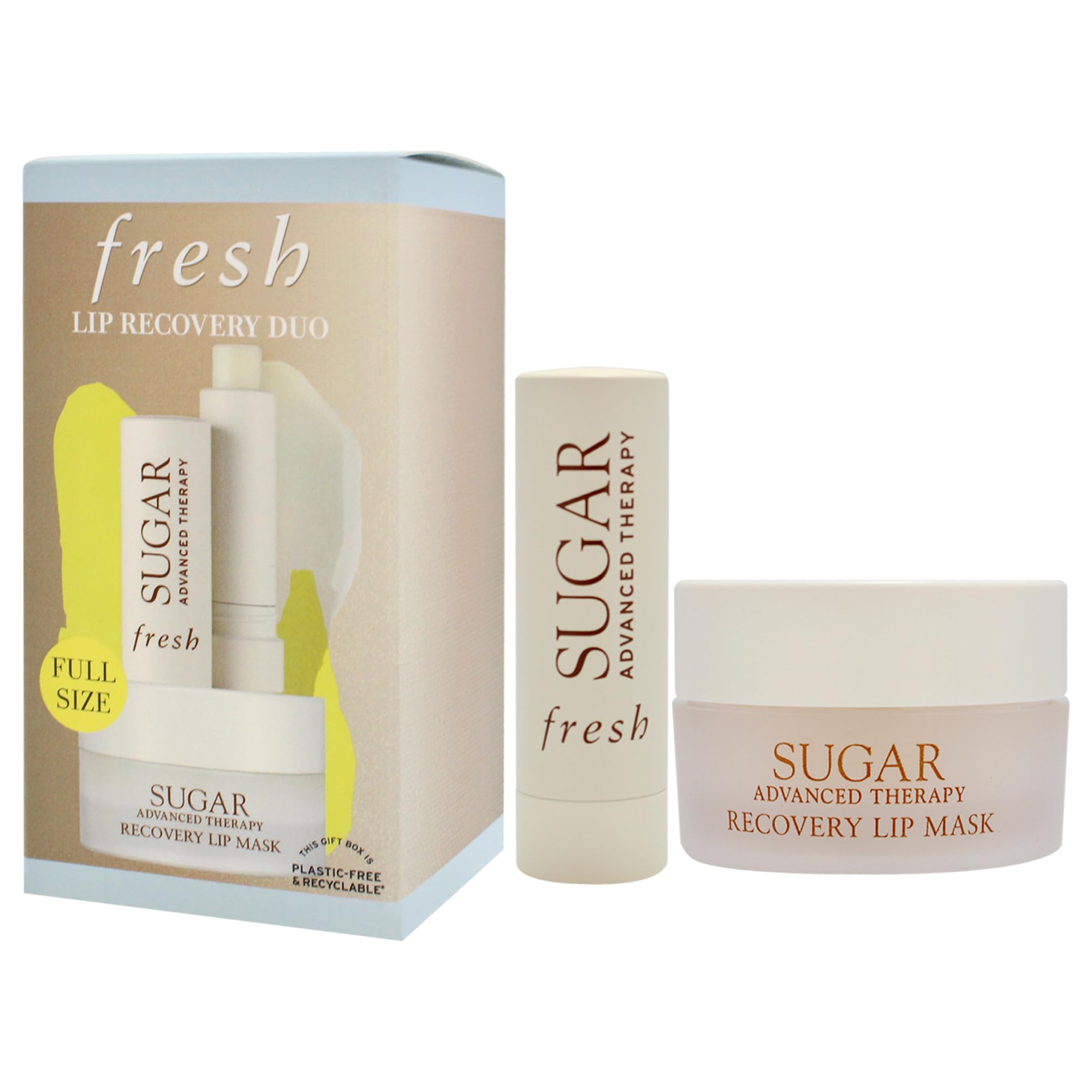 Lip Recovery Duo by Fresh for Women - 2 Pc 0.07oz Sugar Advanced Therapy Lip Treatment, 0.35oz Sugar Advanced Therapy Recovery Lip Mask - Image 4