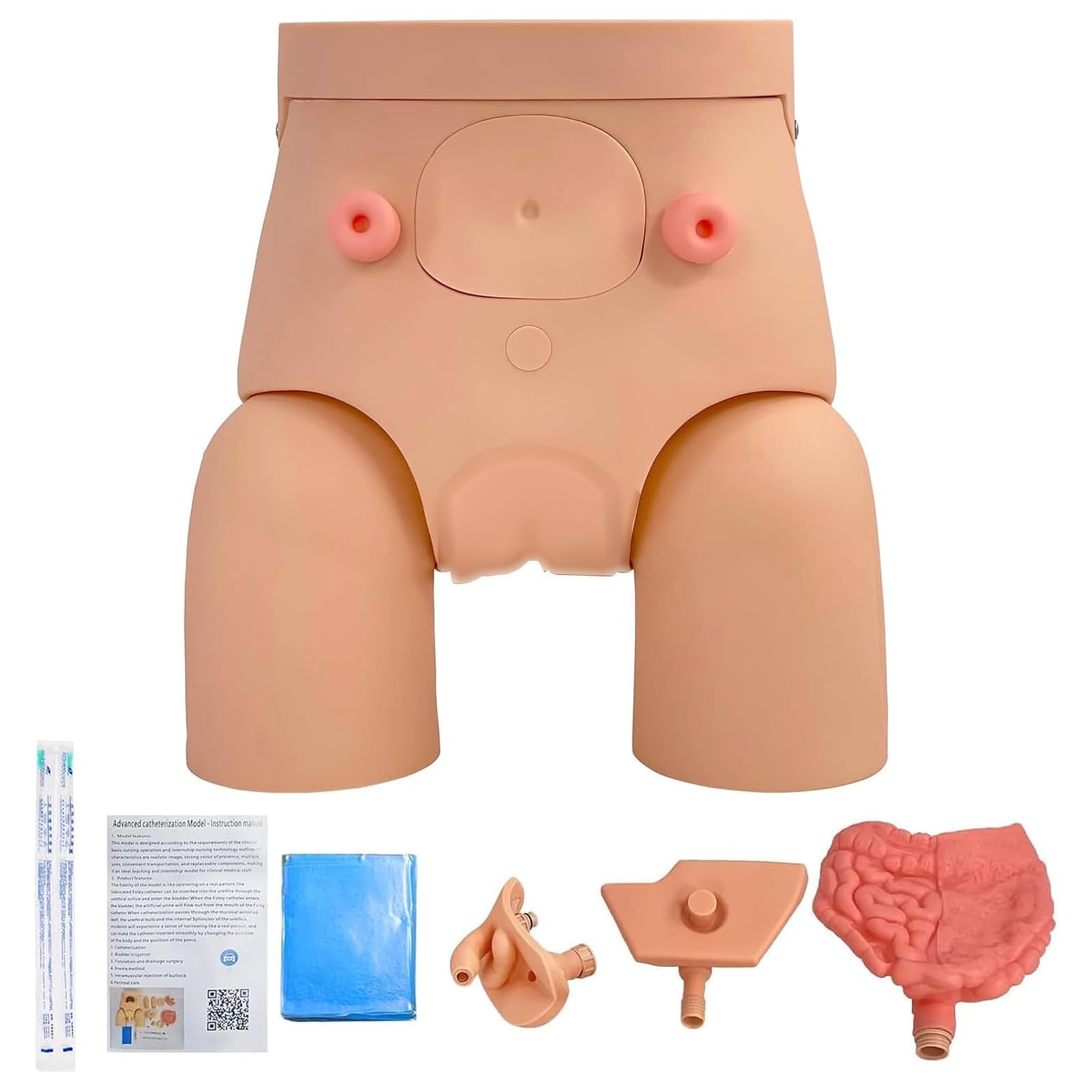 Modello di cateterizzazione per uomini e donne, manichino per catetere urinario per pratica infermieristica, kit simulatore didattico in PVC, per studenti infermieristici e praticanti