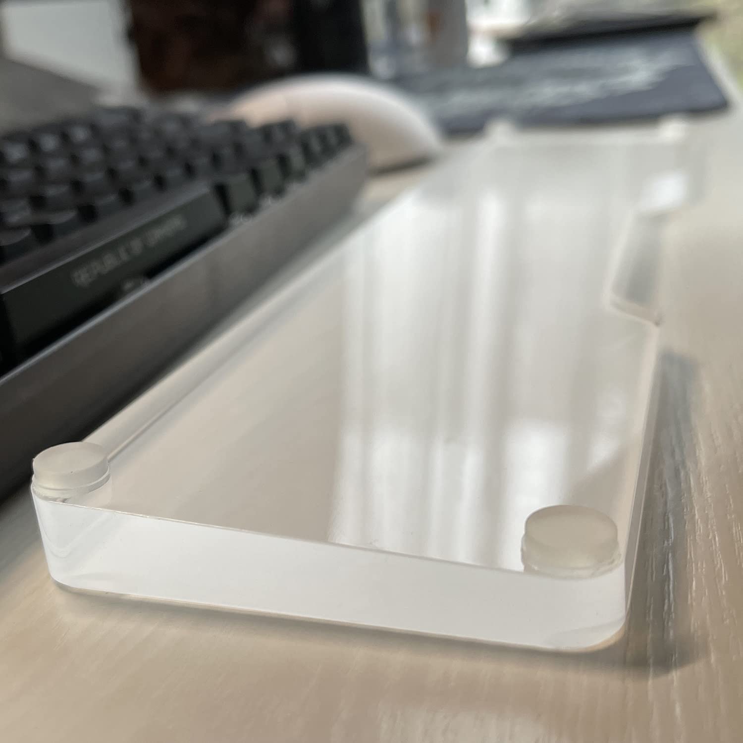 Doorschijnende Polssteun Voor Toetsenbord, Ergonomische RGB Polssteun Van Acrylmat Voor Mechanisch Toetsenbord (Size : 60