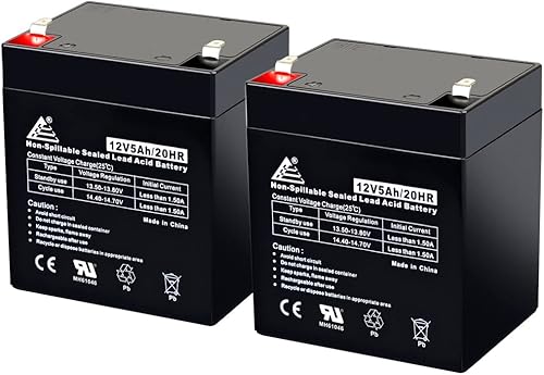 Miniatura 8 de ECI POWER Paquete de 10 12V 5AH VRLA AGM 12V 5AH Batería recargable para LiftMaster 485LMCraftsman 53918Chamberlain 4228 Abrepuertas de garaje,