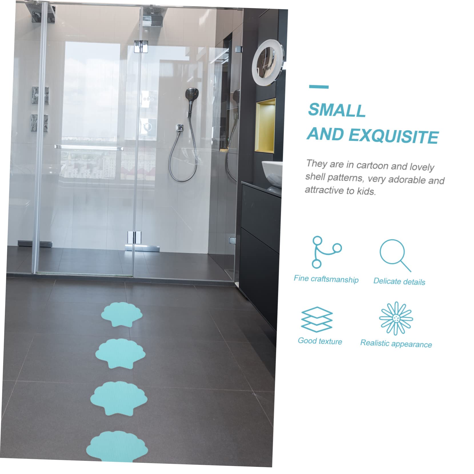 ABOOFAN 4 Juegos Baño Pegatinas Antideslizantes Empuñadura De Baño Cinta Adhesiva Transparente Bañera Pegatinas Calcomanías De Bañera Cinta Colorida Caparazón Dibujos Animados Mañana Niño