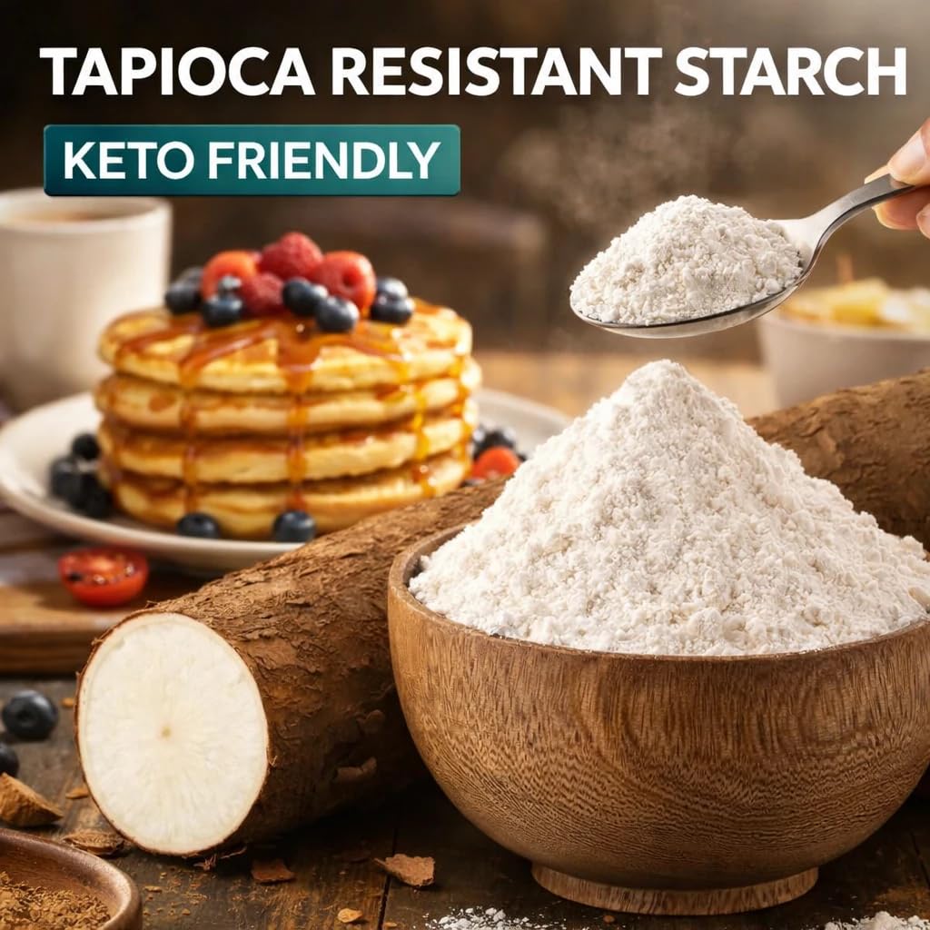 Amido Resistente di Tapioca RS4 | 92% Fibre | 0 Carboidrati Netti | Keto Friendly | Low Carb | Cheto | Basso Indice Glicemico | Artigianale | Made in Italy | 2 CONF. DA 500G